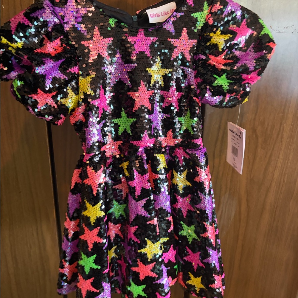 Girls' Like Us Space Sequin STEM dress Party Birthday